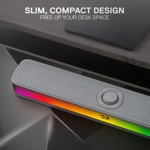 Redragon GS515 RGB Desktop Soundbar, 2.0 Stereo Enhanced Sound, BT 5.3 - Image 6
