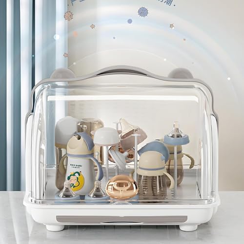 Baby Bottle Drying Rack Storage with 3 Bottle Brush Set (Blue) - Image 6