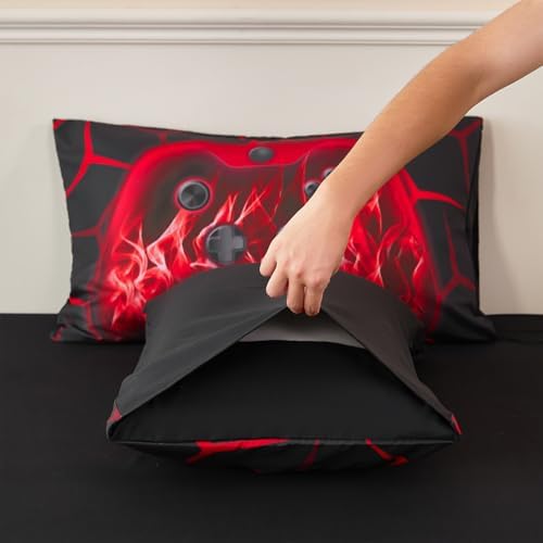 ZRNBAST 6 Pcs Bed in a Bag Full Size Bedding Gaming Comforter Set for Boys - Image 6