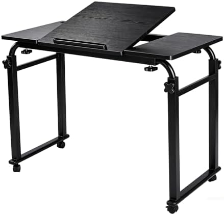 Overbed Laptop Cart Over The Bed Table with Wheels Adjustable Bed Hospital - Image 7