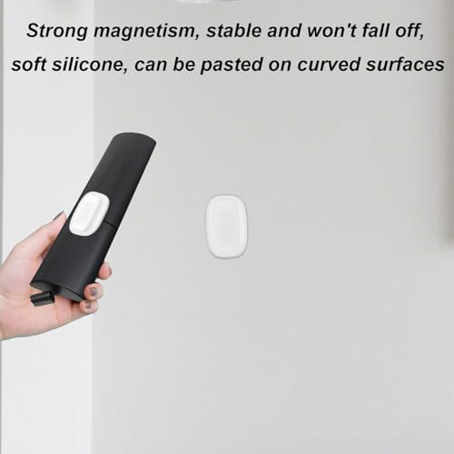 Penitue 4pcs Magnetic Remote Control Holder, Wall Mount Stronger Magnetic Silicone TV Remote Holder No-Drill Self-Adhesive Storage Caddy Rack for Home Bedroom (White) - Image 4