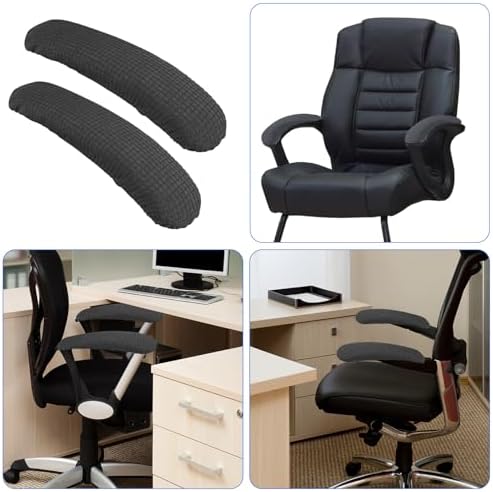 Vin Beauty Office Chair Armrest Covers, 2Pcs Office Removable Arm Rest Covering, Elastic Chair Armrest Covers, Office Seat Hand Rest Protector, Arm Covers Protectors for Office Chair(Grey) - Image 7