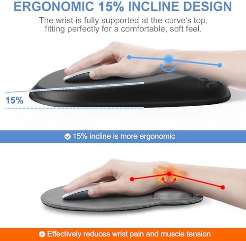 Ergonomic Mouse Pad with Wrist Rest, Memory Foam Support for Office - Image 2