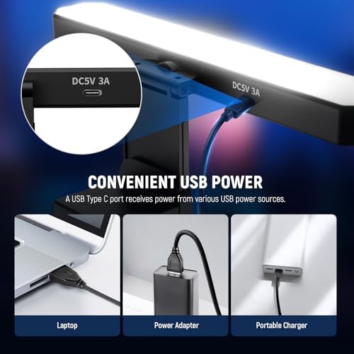 NEEWER Basics 12W Dual Monitor Light Bar with Stands for Home Office, L10 - Image 4