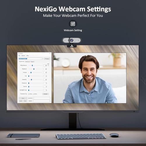 NexiGo N660P (Gen 2) 1080P 60FPS Webcam with Software Control, Dual Microphone & Cover, Autofocus, HD USB Computer Web Camera, for OBS/Gaming/Zoom/Skype/FaceTime/Teams/Twitch - Image 4