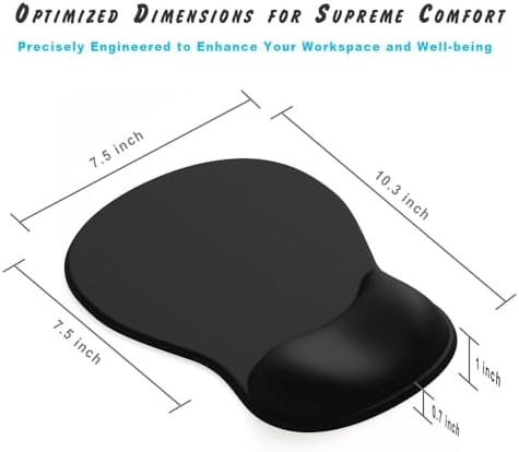 ErgoComfort Gel Wrist Rest Mouse Pad-Ergonomic Office Mousepad with Wrist Support-Non-Slip, Design Desk Accessories Mat for Home&Game Decor (06Mocha Sand) - Image 7