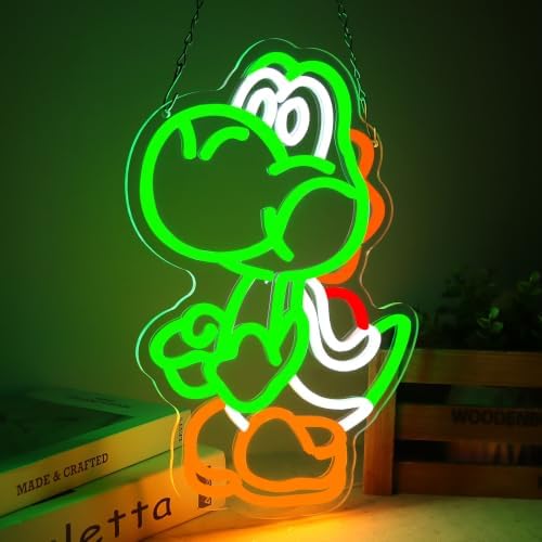 GALLIA Anime Theme Cartoon LED Neon Sign for Wall Decor, Dimmable Anime Light Up Display, Kids Bedroom Game Room Decoration, (Yoshi) - Image 6