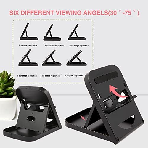 Nintendo Switch Stand/Switch LITE Stand,Foldable,Adjustable and Portable table play stand for N-switch console playing and charging,Compatible with ipad/ Mini/iPad Pro Air, smartphone and kindle - Image 5