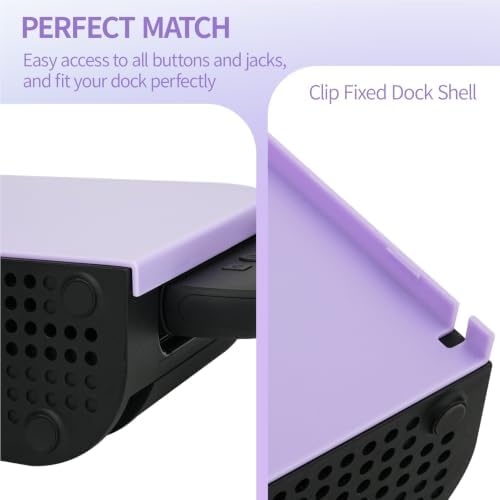 TIKOdirect Faceplate Cover for Nintendo Switch 2 Charging Dock, Hard PC Slim Shell Anti-Scratch [No Screwdriver Installation] Faceplate Protection Shell Case for Switch 2 Dock, Purple - Image 4