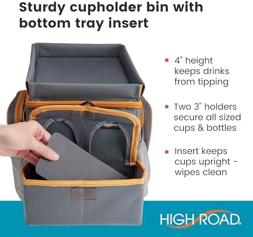 High Road Front Seat Organizer with Tray and Cup Holders - Image 5