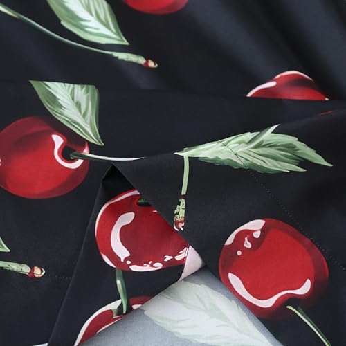 SDIII 4PCS Red Cherry Bed Sheets Set Full, Soft Microfiber Cherry Full Size Bed Sheets, Cute Fruit Patterns Sheet for Girls Boys Kids and Teens - Image 4