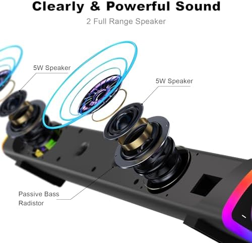 SOULION R30 Plus Bluetooth Computer Speakers, Wired USB Powered Plug & Play - Image 2
