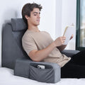 ENITYA 21" Reading Pillow for Bed with Firm Back Support & Big Pockets by ENITYA