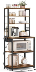 VASAGLE Coffee Bar, 23.6 Inches 6-Tier Baker's Rack with 6 Hooks by Unknown