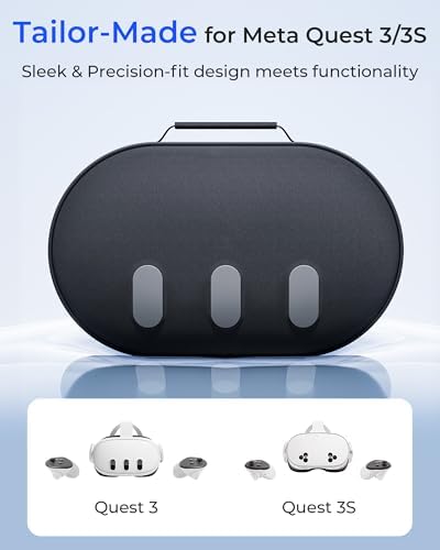 Aubika for Meta Quest 3 Case, Hard Carrying Case for Oculus Quest 3 Accessories, Compatible with Quest 2/Pico 4 Headset, Travel and Storage - Image 2