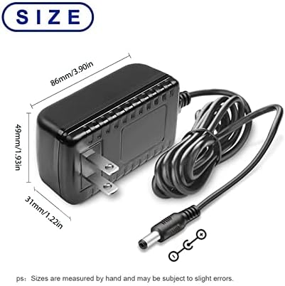 Replacement 12V AC DC Power Cord Charger for X Rocker Pro Series H3 51259 Video Gaming Chair 51231 51396, X Pedestal 51274 51277 51056, Ace Bayou V Rocker Audio Gaming Chair Adapter Supply Cable Cord - Image 5