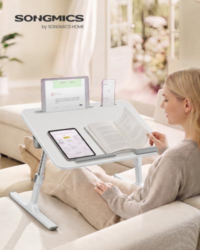 SONGMICS Bed Laptop Desk, Adjustable, 8 Heights, 23.6 x 15.7 Inches - Image 2