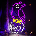 Crow Skull Neon Sign for Wall Decor Dimmable Skull Light Horror Neon Signs Skull Neon Light for Man Cave Beer Bar Game Room Party Crow Decor Gifts by Gevbay