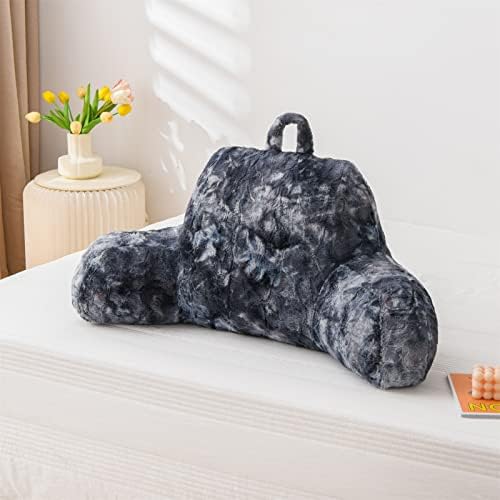 A Nice Night Gray Reading Pillow, 17" Bed Wedge Pillows with Arms，M by ANICENIGHT