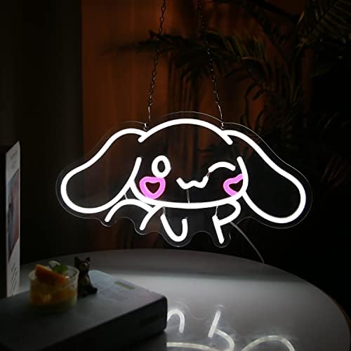 Cinnamoroll Neon Sign USB Powered for Room Decor, Japanese Cartoon Character Dog Dimmable Neon Light Sign for Kids Bedroom Wall Art Birthday Gift 17.5 * 9.5 Inches - Image 6
