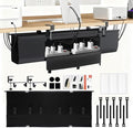 No Drill Under Desk Cable Management Tray - 36" Premium Fabric Cord Organizer for Table - with Silicone Pads & Cable Ties & Sticky Notes - Supports Up to 30lbs for Office & Home by Unknown