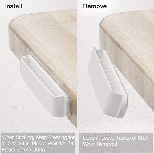 pzoz Cable Clips, 3 Pack Cord Organizer Charger Cable Management for Organizing Home Office Desk Phone Car Cable Wire, Self Adhesive Cord Holders (White) - Image 5