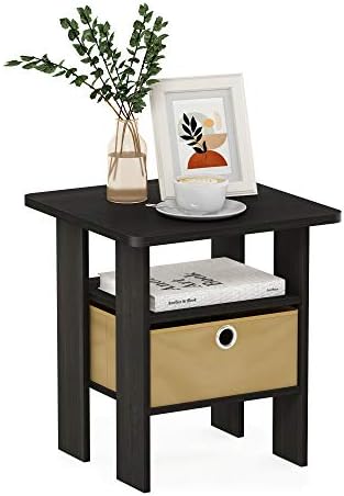 Furinno ANDREY Square Side Table, End Table, Night Stand, Espresso - Image 5