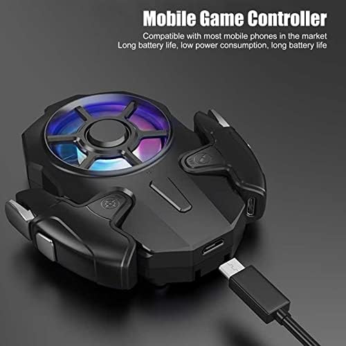 Diyeeni AK03 Mobile Phone Cooler Radiator, Phone Cooling Fan with Game Controller, RGB Light, Cellphone Heatsink Cooling with 3 Speed Fan, for for Android - Image 5