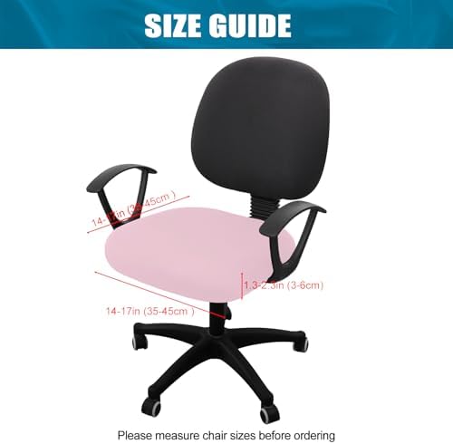 Smiry Stretch Printed Office Computer Desk Chair Seat Covers | Stretch Fit, Soft Fabric Universal Rotating Chair Cover, Washable Removable, Anti-Dust Seat Cushion Protector - Image 4