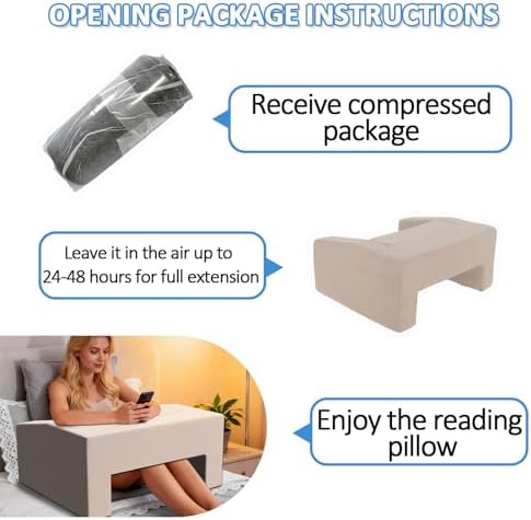Lap Desk Pillow with Removable Cover Adjustable Angle Gaming & Machine Washable Reading Pillow for Adults Multipurpose Laptop Bed Tray with Arms for Working - Image 7