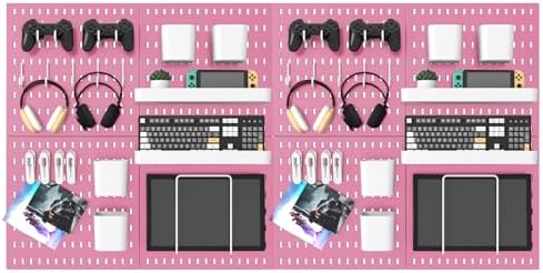 MULSAME Pegboard Combination Kit, 25.2" x 50.4" Wall Mounted Storage Set with 8 Pegboards & 40 Accessories Hanging, Peg Boards Organizer by MULSAME