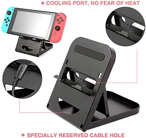 Nintendo Switch Stand/Switch LITE Stand,Foldable,Adjustable and Portable table play stand for N-switch console playing and charging,Compatible with ipad/ Mini/iPad Pro Air, smartphone and kindle - Image 4