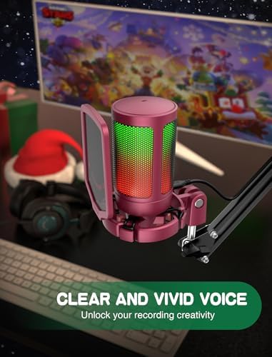 FIFINE AmpliGame A6VR USB Gaming Microphone Condenser RGB Mic for Streaming - Image 6