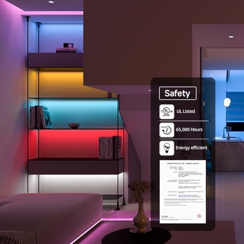 BTF-LIGHTING FCOB COB LED Strip Light,UL Listed RGBW 3000K 896LED/m High Density LED Tape Light,9.8FT DC12V 12mm Width Color Changing Light for Bedroom Home Indoor DIY Decor(No Adapter or Controller) - Image 2