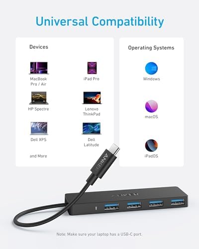 Anker USB C Hub, 4-in-1 USB Splitter, USB Extender, Computer Accessories - Image 6