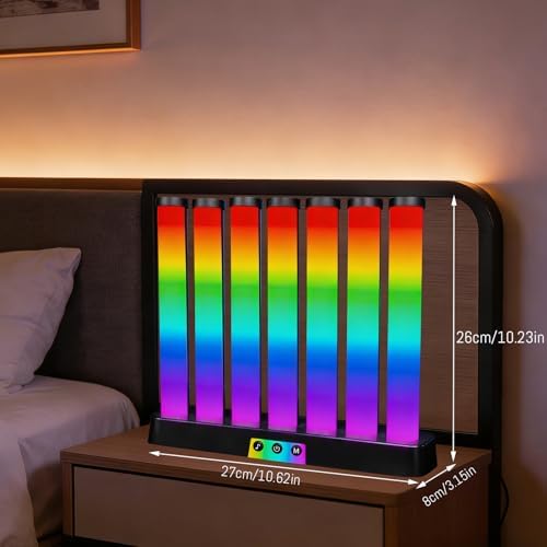 AVEKI RGB Table Lamp, Color Changing Gaming Light with Music Sync, USB Powered Desk Lamp for Gaming Room Decor Pictures Ambient Lighting (B-Rectangular) - Image 7
