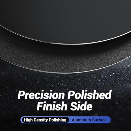 HONKID Metal Aluminum Mouse Pad Thin Hard Mousepad 7.87 * 7.87 Round Black - Image 3