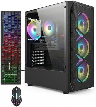 STGAubron Gaming PC Desktop,Core I7-8700,RTX 3060 12G,16GB DDR4,512G SSD by STGAubron
