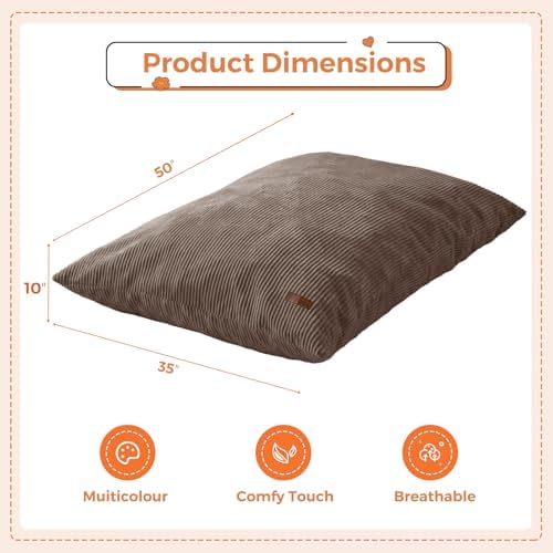 MAXYOYO 3 in 1 Kids Bean Bag Chair, Comfy Floor Sofa with Removed Cover | Convertible Chair Folds from Bean Bag to Lounger, Floor Couch with High-Density Foam Filling, Floor Sofa for Gaming, Brown - Image 2