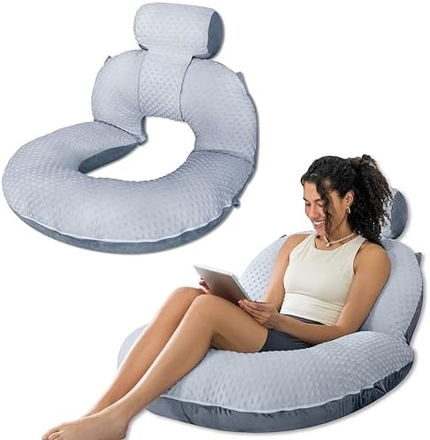 INSEN Reading Pillow, Back Pillow for Sitting in Bed and Couch, Gaming Pillow for Adults, Sit Up Support for Bed by INSEN