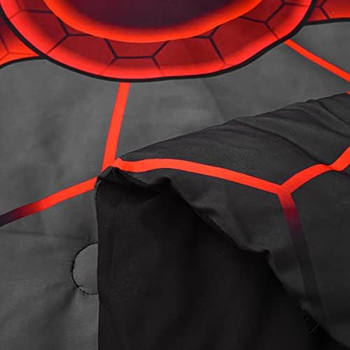 NTBED Game Console Comforter Set for Boys Girls Kids Geometric Lightweight Microfiber Bedding Sets (red, Queen) - Image 5