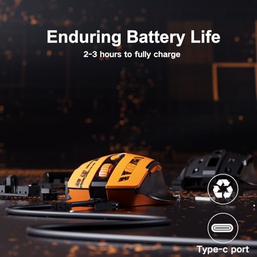 Uineer Wireless Mouse, 2.4GHz Rechargeable Computer Mouse, Battery Display - Image 5