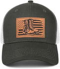 Hat for Men Women, Baseball Cap Gifts for Men Women, Adjustable Cotton Leather Patch Trucker Baseball Cap by Unknown