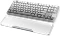 Acrylic Keyboard Wrist Rest -80% TKL Mechanical Keyboard- CNC Aluminum Alloy Customized Logo Desk Wrist Support for Computer Keyboard,Anti-Slip Base,Wrist Pad for Office & Home,Silver by SELORSS