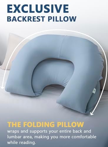 INSEN Reading Pillow, Back Pillow for Sitting in Bed and Couch, Gaming Pillow for Adults, Sit Up Support for Bed - Image 5