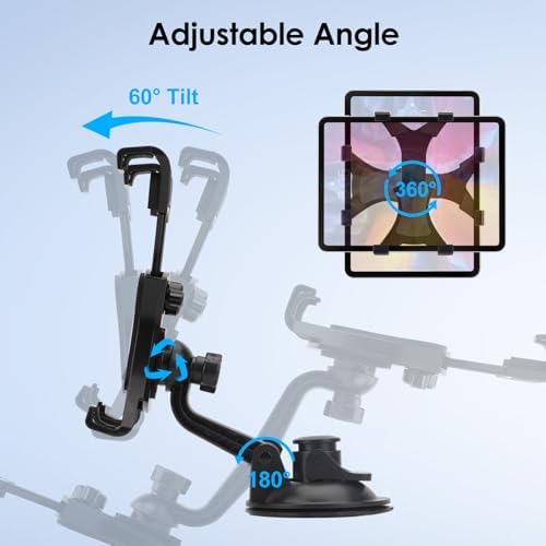 Linkstyle Car Tablet Holder, Suction Cup iPad Holder Dashboard Windshield Desk Car Mount for Universal 7-10.5in Tablets for Trucks, Vans, SUVs - Image 5