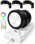 EZVALO Picture Lights for Wall, Rechargeable Battery Magnetic Poster Lights with 3 Color Temps & 12 RGB, Remote Dimmable Timer Light, Wall Decor Light for Art Display (6 Pack with Charging Station) by EZVALO