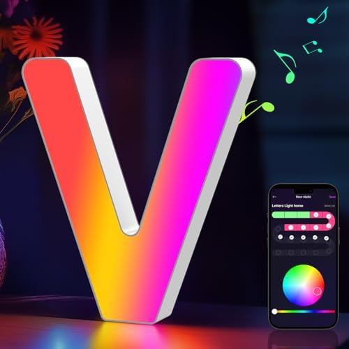 Light Up Letters Marquee Letter LED Lights Music Sync RGB Color Changing by MeRGB