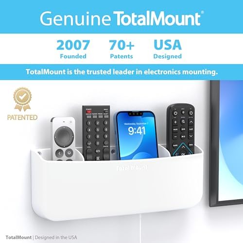 TotalMount Drop-Free Remote Holder – Removable Adhesive Strips – Pro White - Image 5