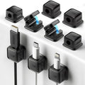 9 Pack Cord Organizer, Magnetic Cable Clips, Under Desk Management, Black by Costop